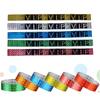 100Pcs Holographic Vip Wristbands Waterproof And Tear Resistant Design Perfect For Concerts Festivals Parties Events