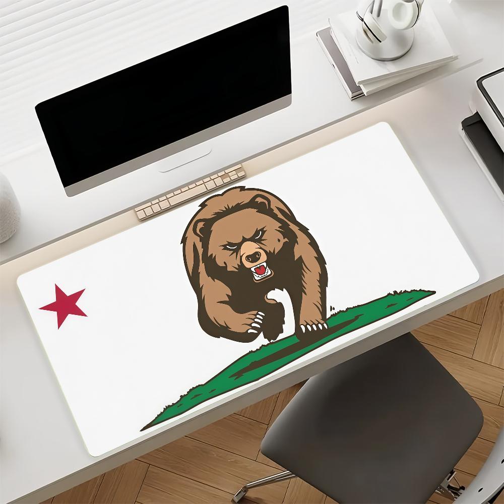 Nation California Bear Mouse Pad Nonslip Rubber Computer Mat Gamer Balance Decoracion Deskmat Laptop Office Large