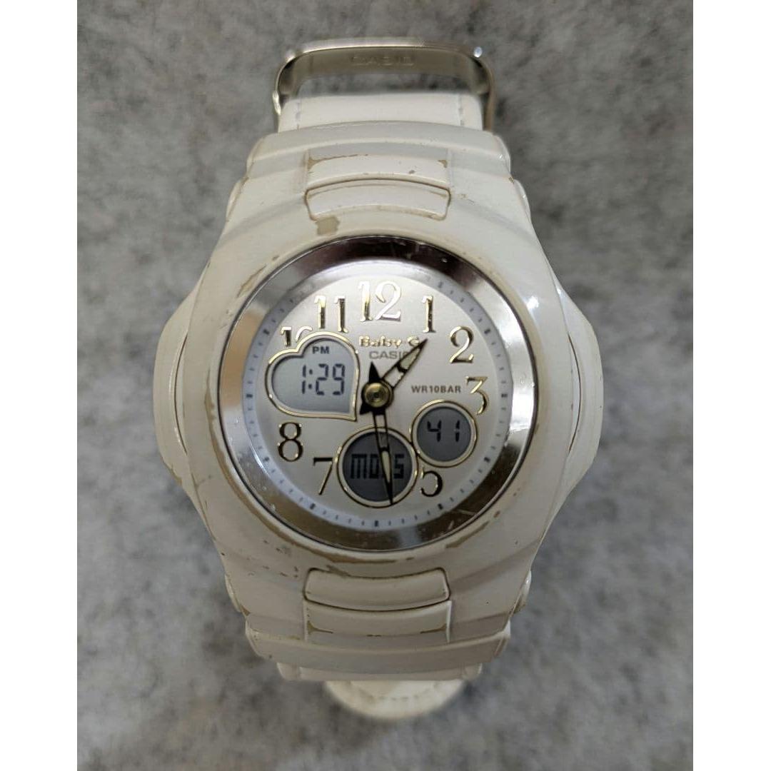 CASIO Baby-G 92L digital watch model white in operation