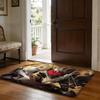 Floor Mat Soft Flannel Rug Non Slip Absorbent Mat for Bathroom Bedroom Home Decor H Hollow K Knight