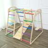 Indoor Wooden Climbing Frame & Slide Combo for Kids' Playroom