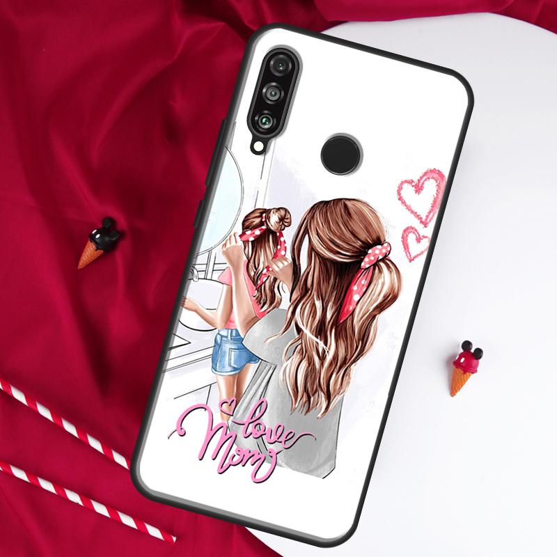 Super Mom Baby Girl Son Daughter For Huawei Nova 9 SE 10 5T Y90 Y70 Y60 Y61 Y91 Y72 12i 12s 11i P60 Pro P20 P30 P40 Lite Case