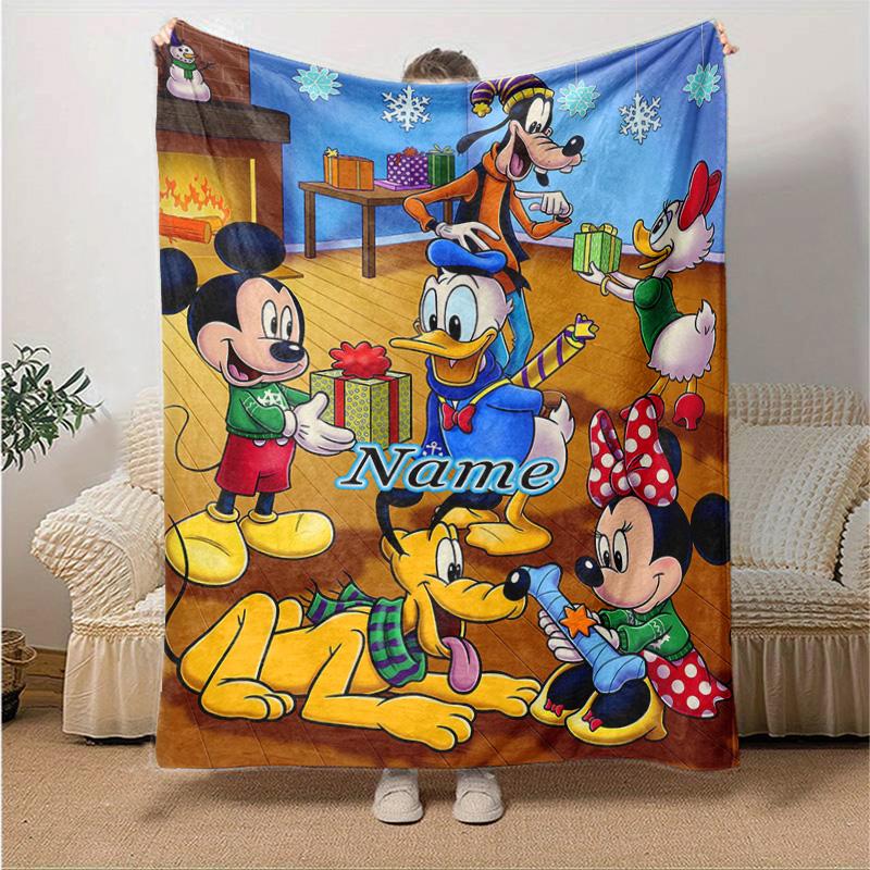 Custom 1pc Minnie Mouse Adventure Blanket, Soft And Comfortable Blanket, Casual Warm, Camping Travel Blanket, Birthday Gift Q910143