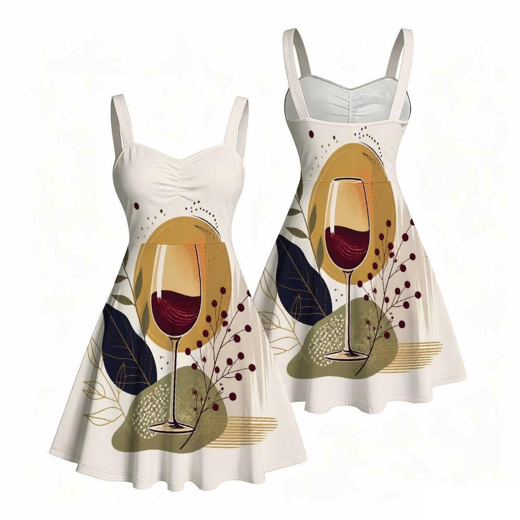 Women Plus Size Spaghetti Strap Off Shoulder Dress Constellation Shooting Star Celestial Print Swing Dress