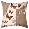 1 Pieces Brown Butterflies And Floral Pattern Throw Pillow Polyester pillowcase, sofa decorative cushion cov Headboard Pillow