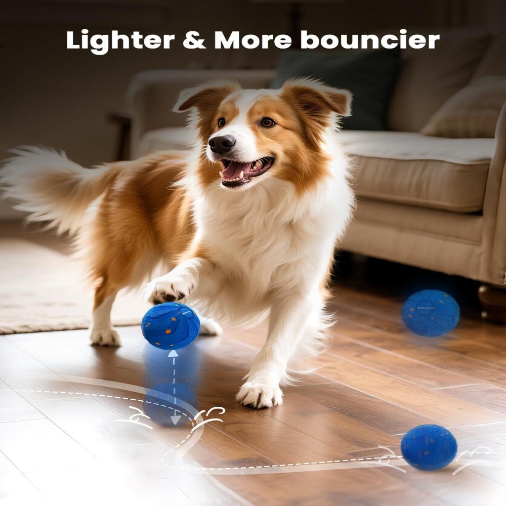 USB Rechargeable Smart Dog Toy Ball Bite Resistant Dog Bouncing Ball  Puppy Training