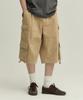 URBANDTYPE Bronx Bio-Washed 3/4 Cargo Pants_Beige