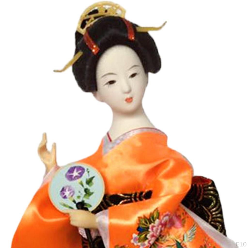 Japanese Kimono Doll Figurine for Home Decor