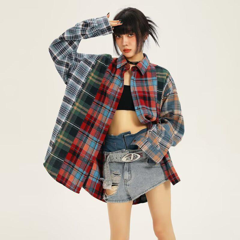 

Унисекс-куртка-рубашка с длинными рукавами в японском гонконгском стиле - Коллекция Весна 2024 M красный