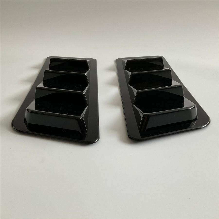 Glossy Black Car Decor Air Flow Intake Hood Scoop Vent Bonnet Cover Universal