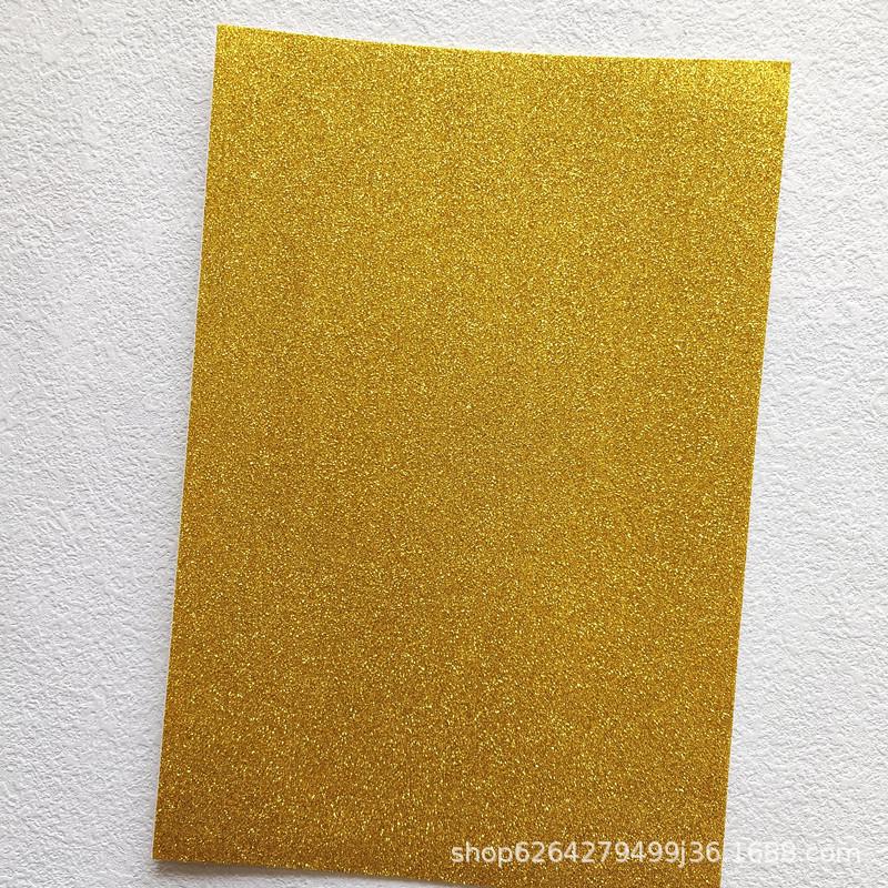 EVA Foam Glitter Gold Powder Paper for Handmade DIY Crafts, Sparkle Fan Accessories, and Base Material F334.