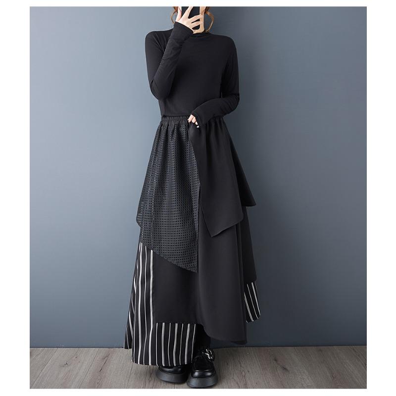 DIMANAF 2025 Mărimi Mari Toamnă Iarnă Femei Fuste Lungi Modă Doamnă Pantaloni cu Talie Elastică Haine Oversize