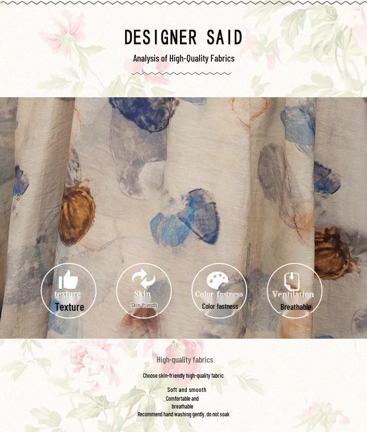 Women's New Summer Floral Drawstring Camisole Dress