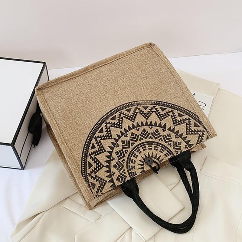 1PC Canvas Handtaschen für Frauen Tote Strandtaschen Wiederverwendbare Einkaufstaschen