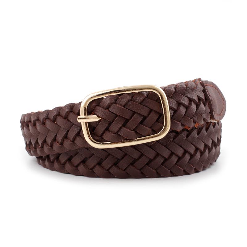 Twist Women'S Belt, Square Buckle Decoration With Jeans Belt Women