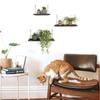 Wood Floating Shelves Set of 3 Rustic Wall Shelf with Wire Hanging Brackets Wall Storage Shelves for Living Room Bedroom Kitchen