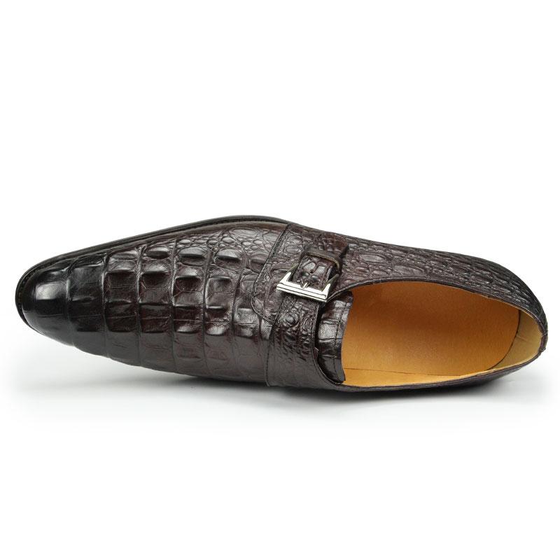 Fashion Hot Selling Loafer For Men Crocodile Printing Pointed Toe Formal Cacual Genuine Leather Office Dress Fashion Shoe  Drop Shipping