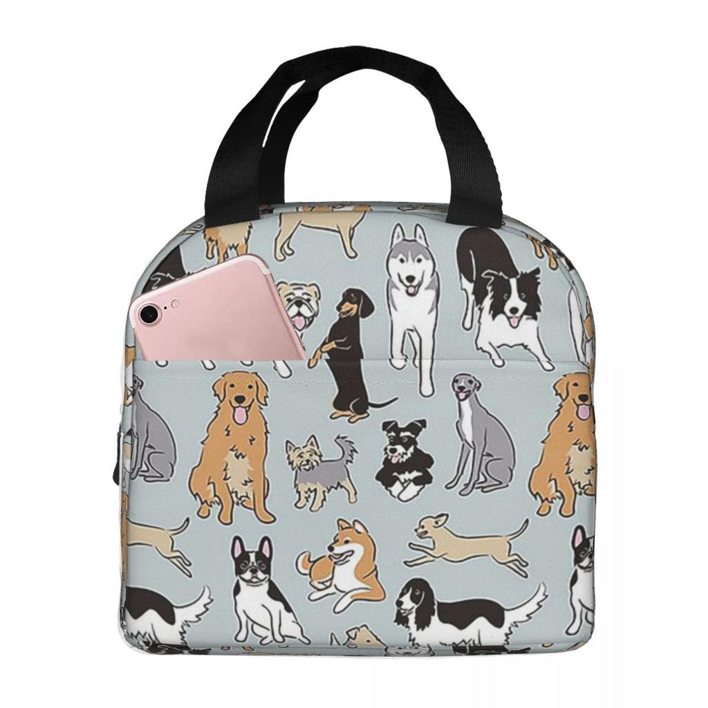 Border Collie Insulated Lunch Bag for Women Office Cooler Thermal Food Box Tote Leakproof Lunch Boxes Container