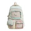 Schoolbag Japanese and Korean style cute girl heart high value transparent contrasting color large capacity junior high school students backpack 