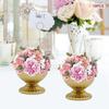 10 Pcs Mini Gold Flower Vases 6.7cm Tall, Bright Golden Metal Vases for Table Centerpieces, Small Flower Arrangement Pots