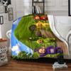 Teletubbies Garden Party Flannel Blanket Super Soft Warm Cozy Blanket for Sofa Bed Office Travel All‑Season Home Decor Gift