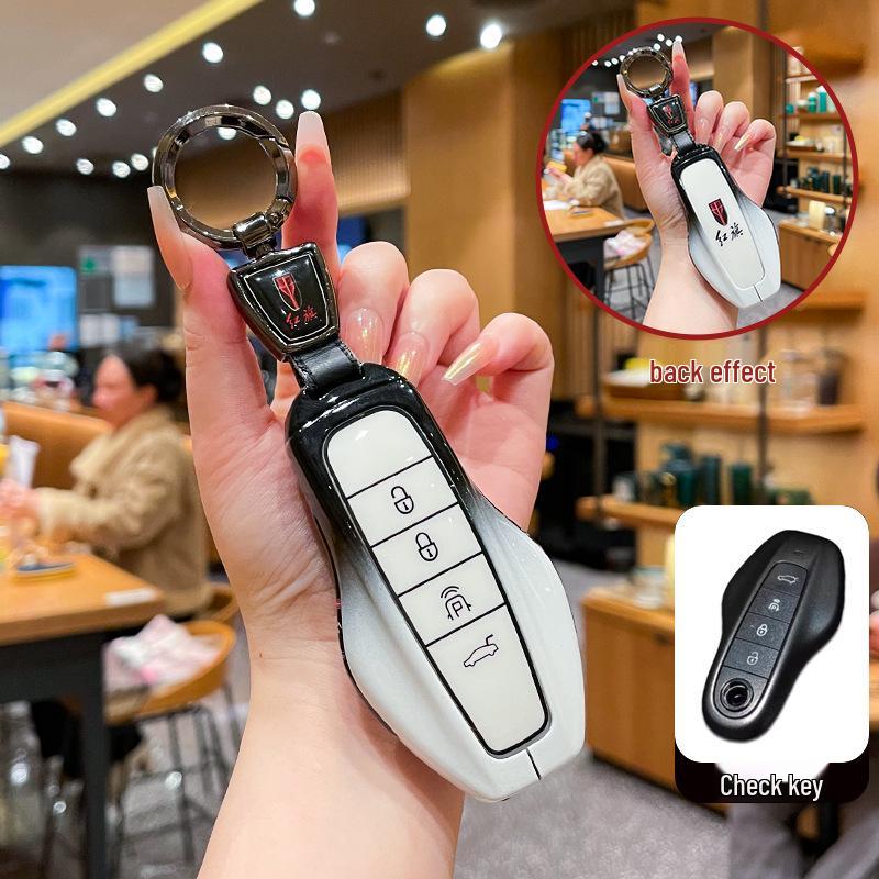 2026 Hongqi HS6 PHEV Key Case: Metal Buckle Shell for HS6/HS3 Smart Hybrid