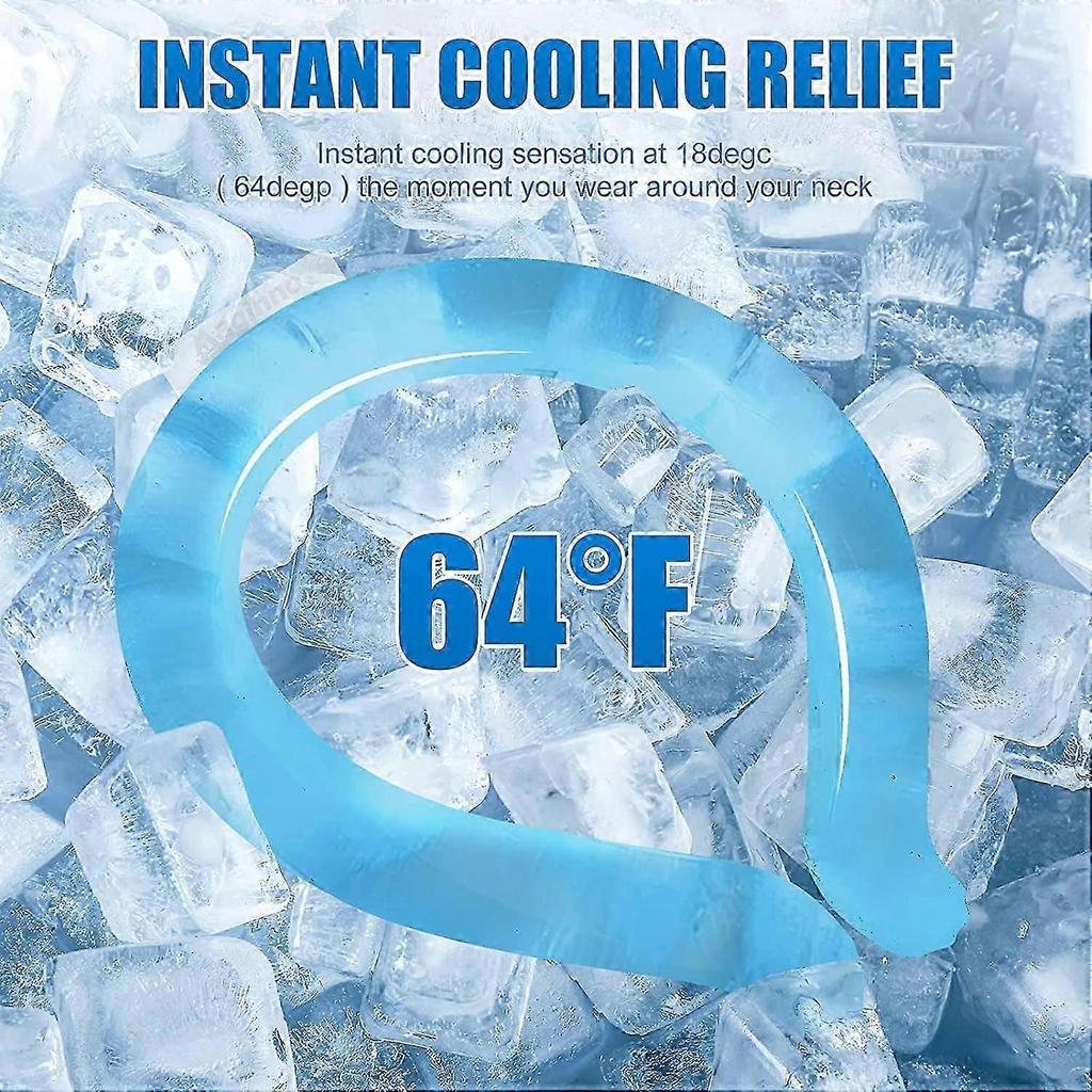 Neck Cooling Ring, Neck Cooling Tube, Wearable Cooling Tube Cool Neck Wraps for Extremely Hot Summer Cold Ice Pack Gel