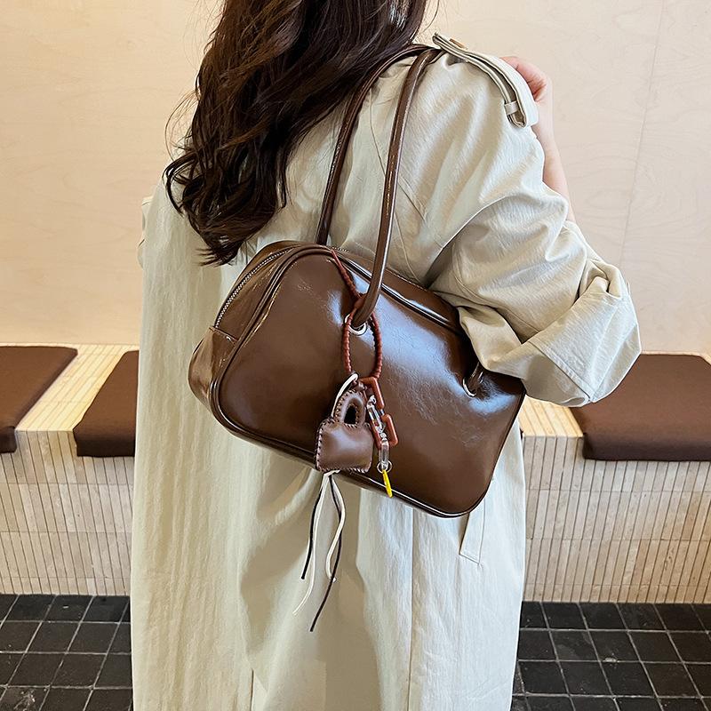 Retro Shoulder Bag High-Quality Bowling Bag Square Bag Compact For Special Occasis Daily Use Travel