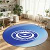 Portsmouth FC Printed Round Crystal Velvet Rug Soft Non Slip Floor Carpet For Bedroom Holiday Gift