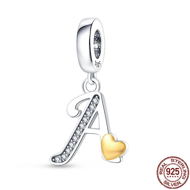 Novinka v kolekci Qikaola Originální náramky 26 písmen A-Z Měděné přívěsky Korálky Pro DIY Výrobu narozeninových šperků Dárky