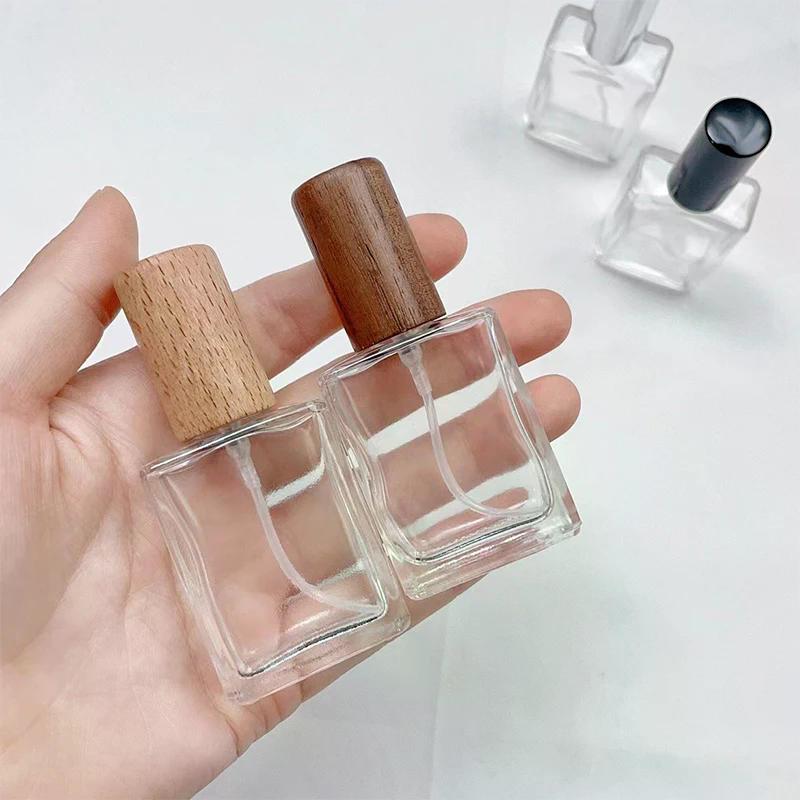 Clear 15/30/50Ml Square 15/30 Glass Perfume Bottle Spray Bottles Packaging Bottle Refillable Atomizer Travel Cosmetic Container