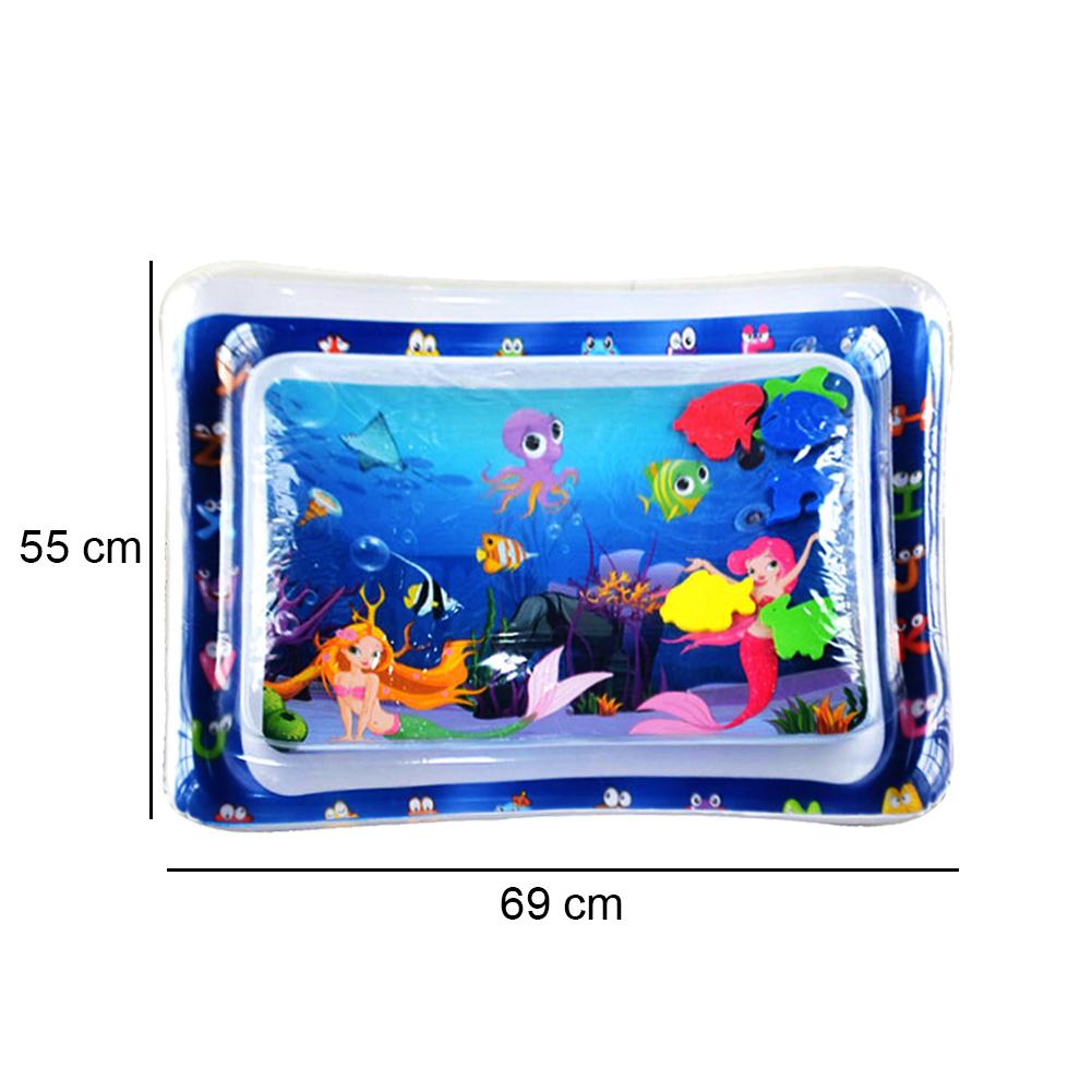 Water Sensory Play Mat Thickened Inflatable Water Mat For Cat Dog Pet Playmat With Fish Ocean Theme Baby Safety Cushion Ice Mat