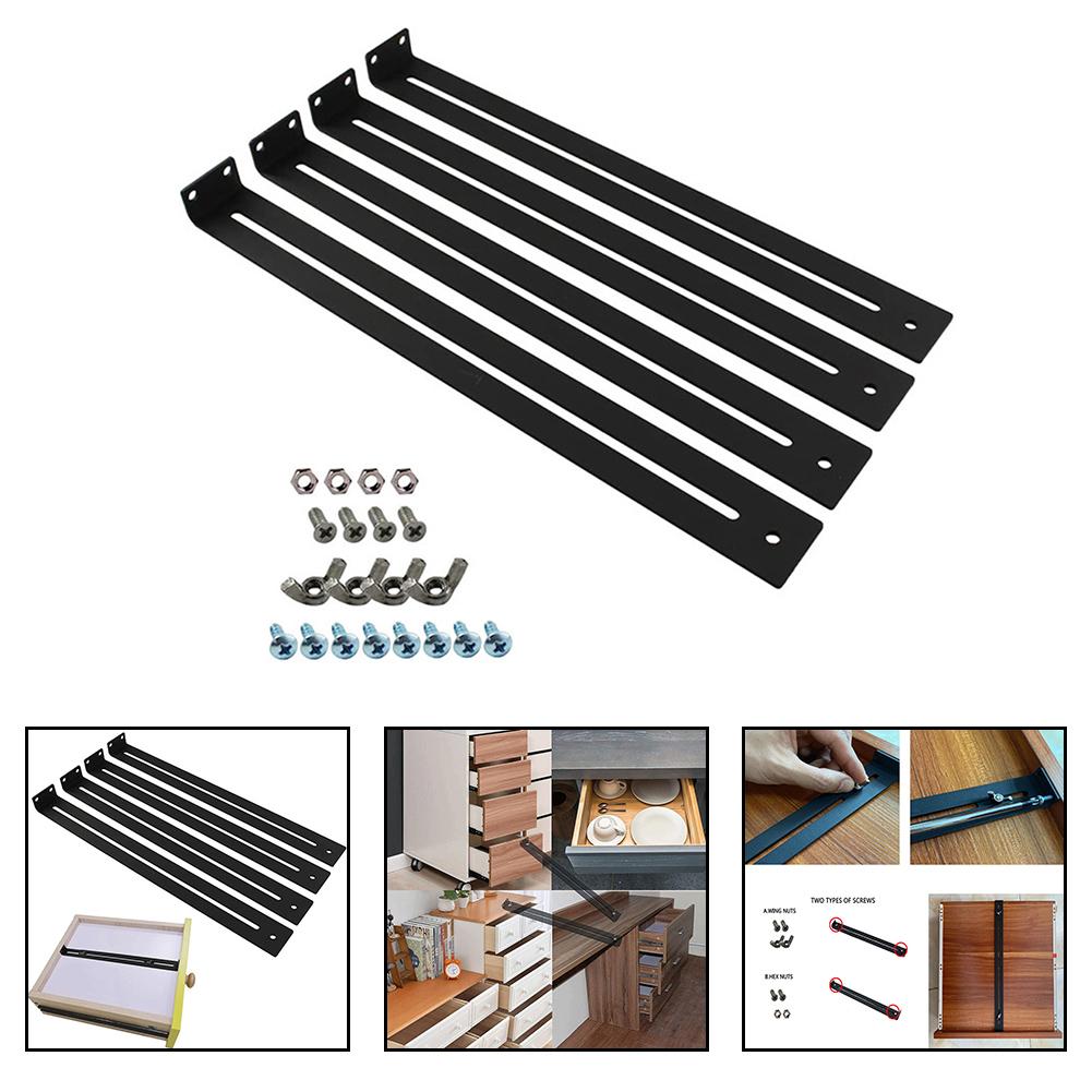 Drawer Repair Kit Bottom Reinforcement Bracket Furniture Reinforcement Repair Accessories Cabinet Drawer Repair Bracket Hardware
