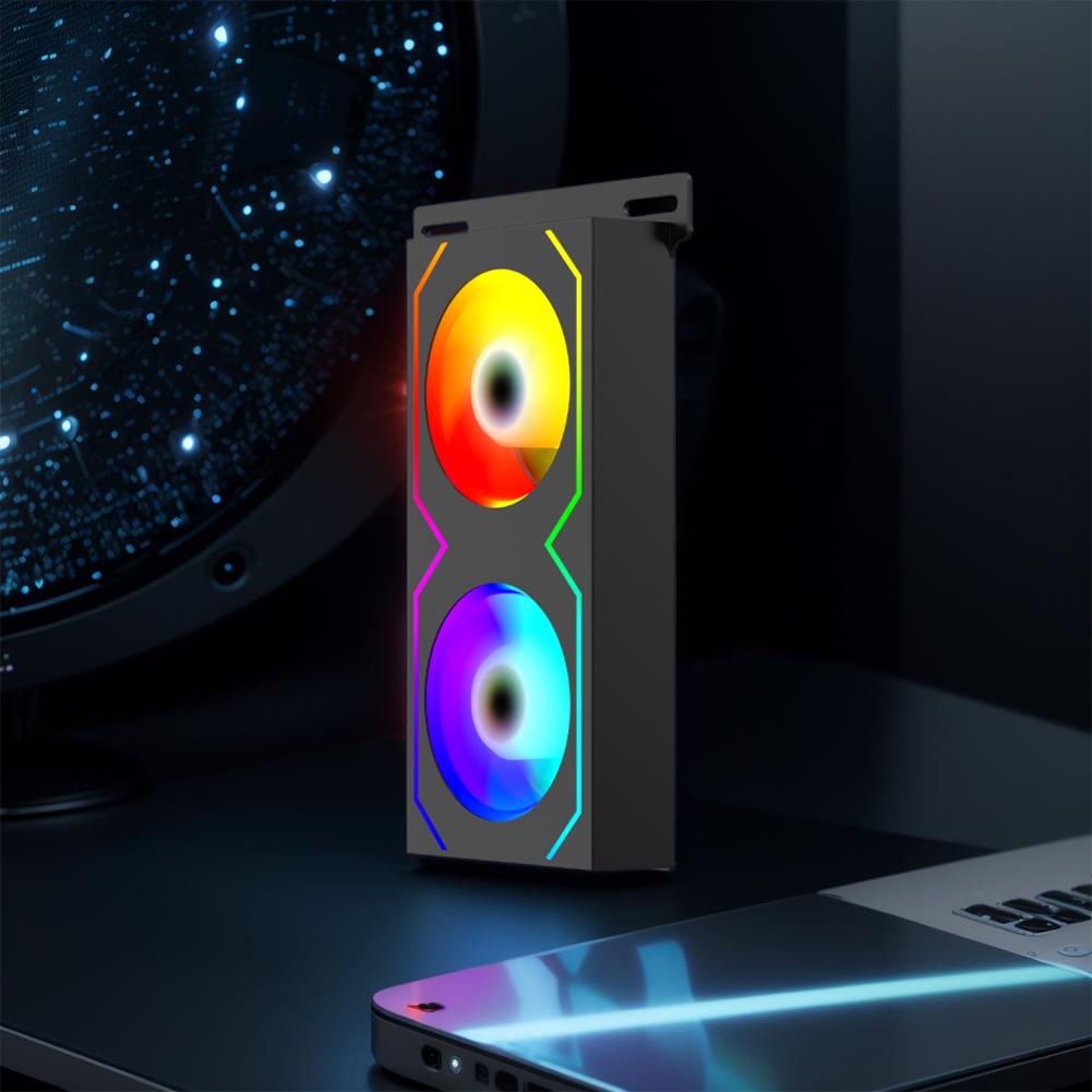 PC Memory Cooling Radiator 4Pin PWM/5V 3Pin ARGB 600 -3600RPM RAM Radiator Heatsink with Dual 5020  Cooling Fans for DDR4 DDR5