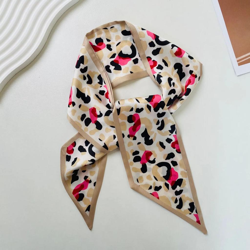 s Women Scarf lady Wraps Elegant Floral Dot Spring Summer silk scarves square Head Neck Hair Tie Band Neckerchief skinny