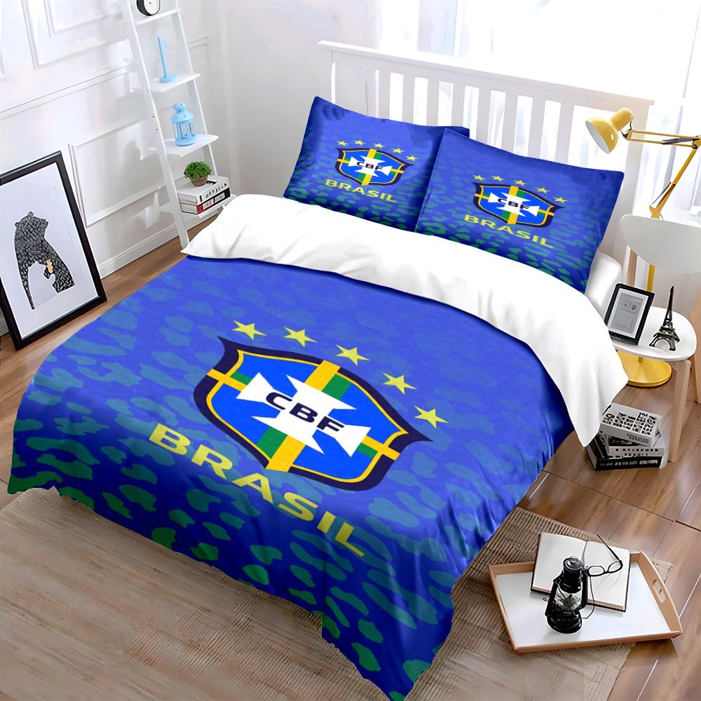 Chelsea Football Club Set Biancheria da Letto Biancheria Copripiumino Set Copripiumino Federe Decorazione per la Casa (1 * Copripiumino 2 * Federe, senza piumino)