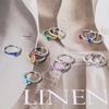 Twelve Star Heart Ring: Women's Elegant Heart-Shaped Gemstone Fashion Ring