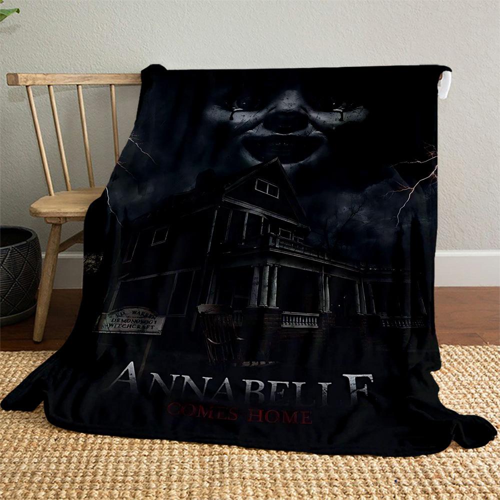 1pz Annabelle Comes Home Coperta in Flanella da Esterno Morbido Peluche Decorazione per Picnic, Campeggio, Camera da Letto, Sala Giochi, Ufficio1152A