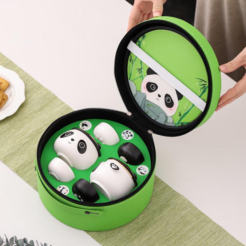 Heban Panda Ceramic Tea Set Gift Box