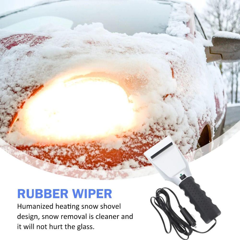 Anti Skid Handle Car Ice Scraper 12V Windshield Defrost Tool Snow Removal
