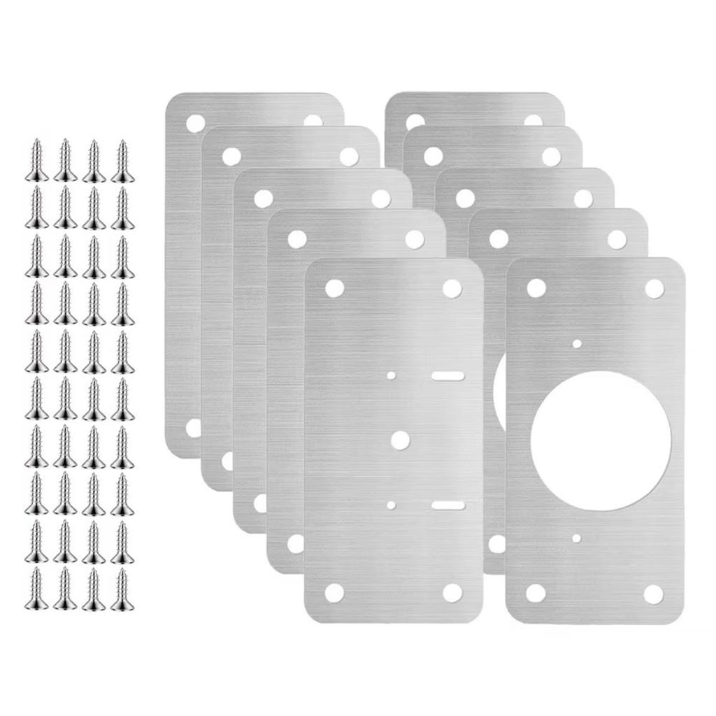 Rustproof Stainless Steel Door Hinge Repair Kit Suitable for Cabinet Doors Includes Screws and Tools Quick Installation
