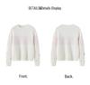 Women's Thickened Fleece Striped Knit Sweater - Light Luxury Autumn/Winter Round Neck Top