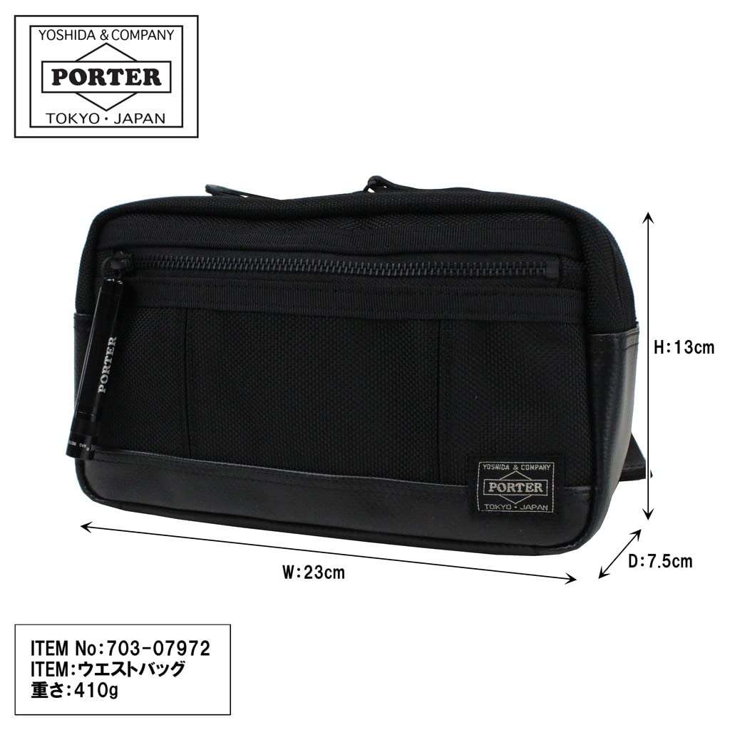 Porter Heat Waist Bag S Black 703-07972