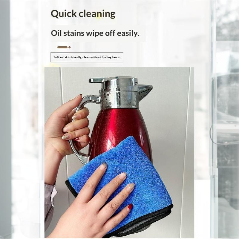 Coral Fleece Microfiber Car Drying Towel Super Absorbent Multi Purpose Cleaning Cloth for Auto Interior Exterior Household Wiping
