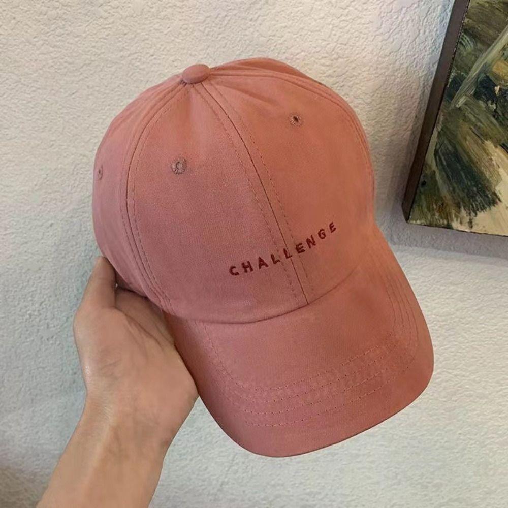 

Кепки в стиле хип-хоп с вышивкой букв, хлопковая кепка с козырьком, модная шляпа от солнца, для занятий спортом на открытом воздухе розовый