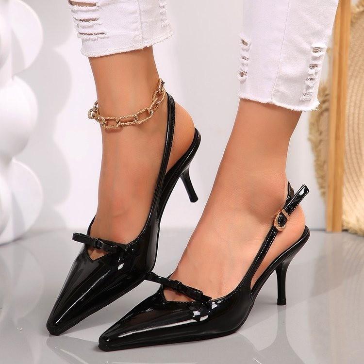 Summer Pointed Toe Women Sandals Elegant Fashion Singbacks Femme Shoes Ladies Elegant Low Heel Stripper Party Sandalias Tacones