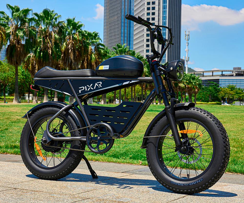 Electric Bike Pixar Super 500W Motor 30AH Max Range 100KM Top Speed 25Km/h Load 120KG 20"x4.0" Black