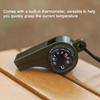 2/4Pcs Emergency Survival Whistles with Lanyard Loud Sound Compact Portable 3-in-1 Emergency Whistles with Compass Thermometer
