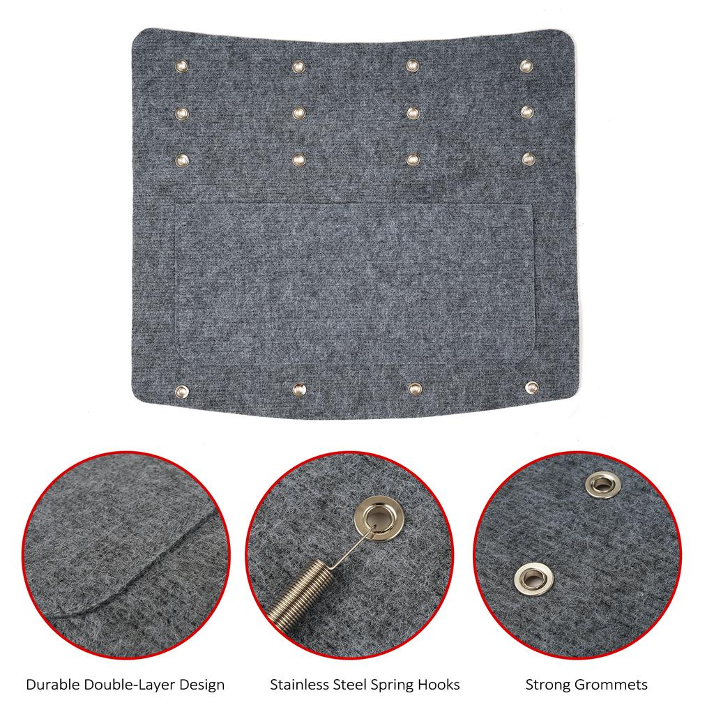 RV Step Covers, 3 Pack 20 Wide Step Covers for Radius Steps for Radius Steps, RV Step Rug Carpets Fit 8-11 RV Stairs, Gray