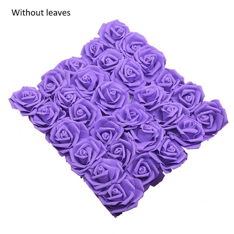 25Heads 8CM Artificial PE Foam Rose Flowers Bride Bouquet Flower For Wedding Party Decorative Scrapbooking DIY Flower
